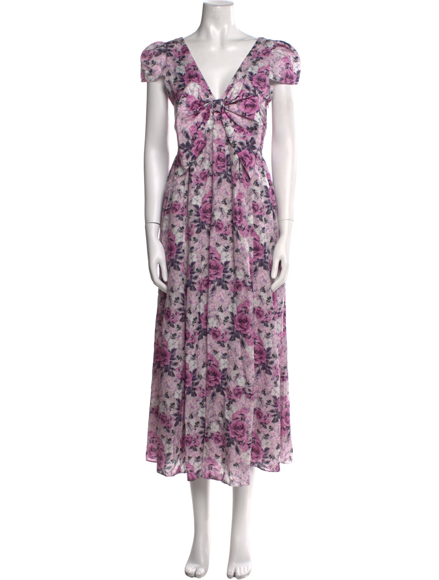 LoveShackFancy Floral Print Long Dress