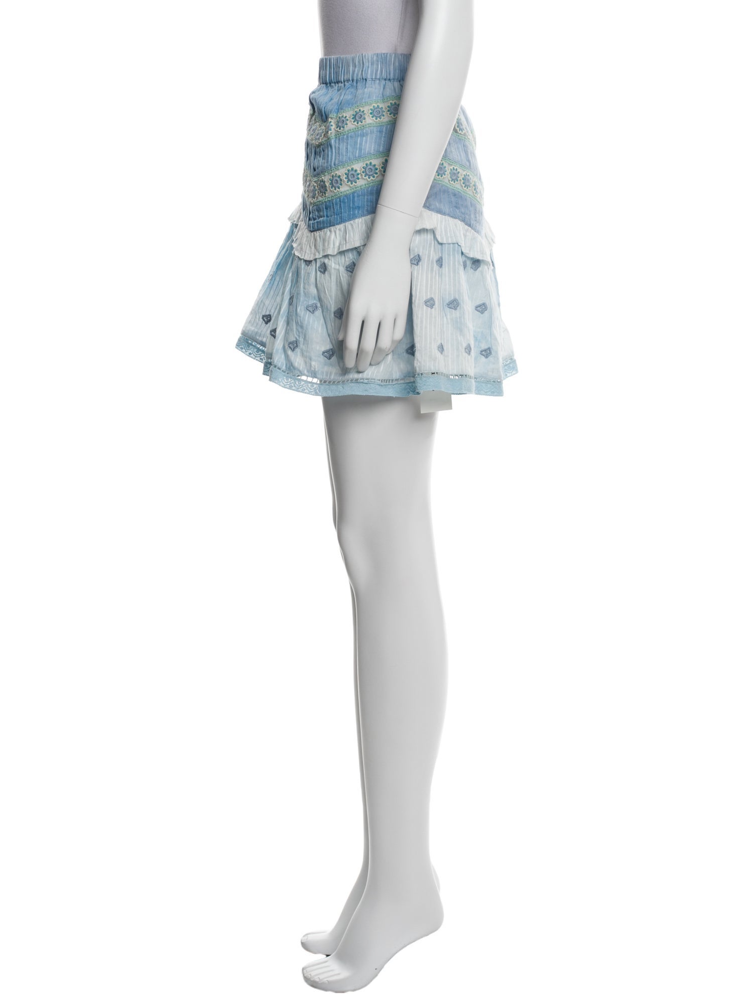 LoveShackFancy Printed Mini Skirt w/ Tags