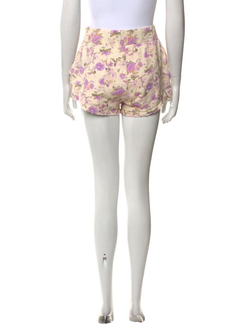 LoveShackFancy Floral Print Mini Shorts