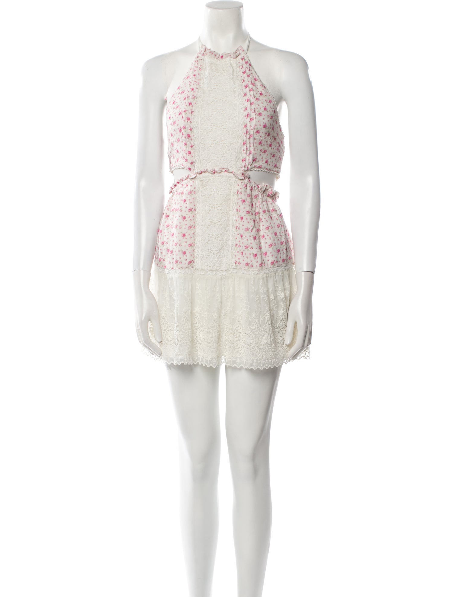 LoveShackFancy Lace Pattern Mini Dress