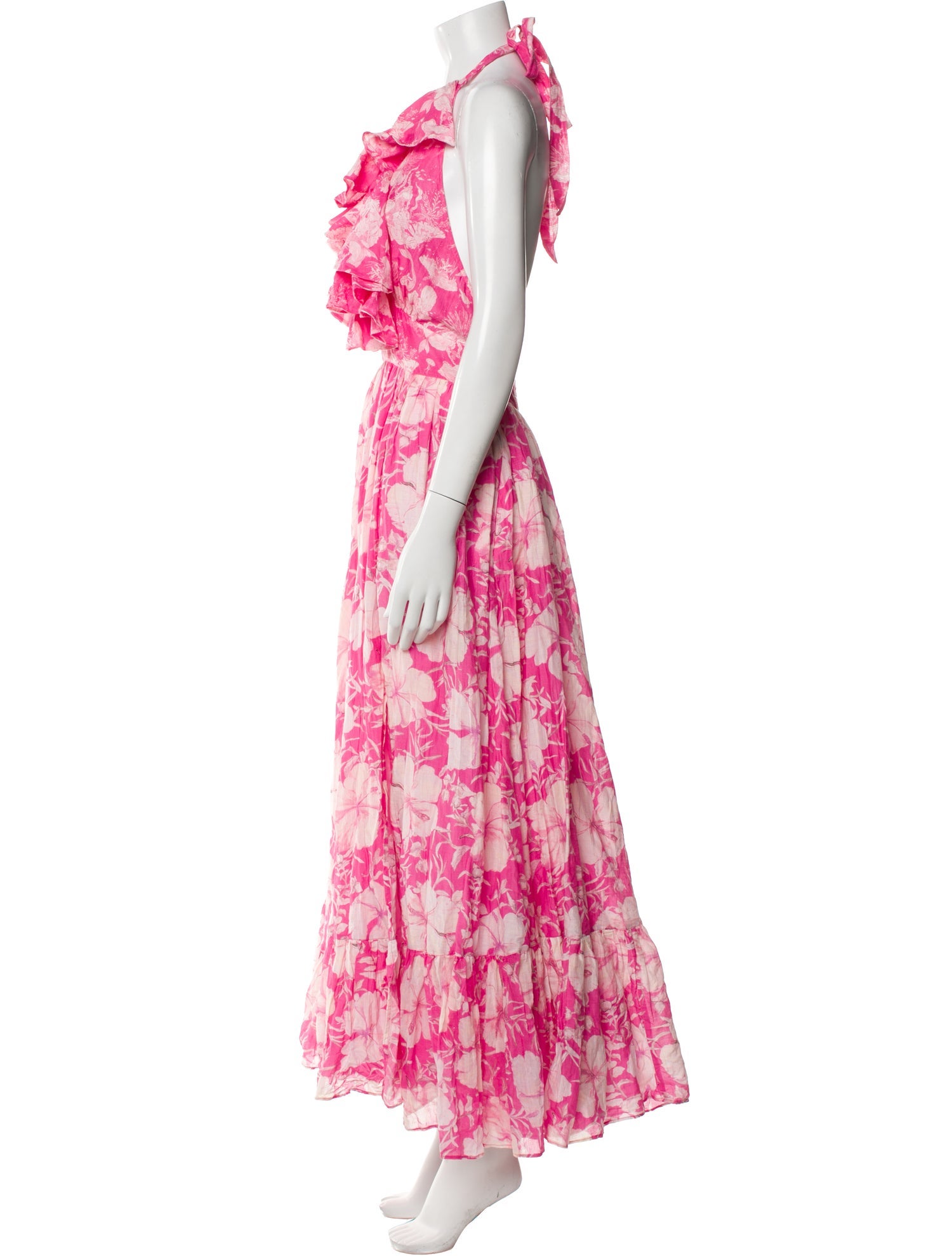 LoveShackFancy Floral Print Long Dress