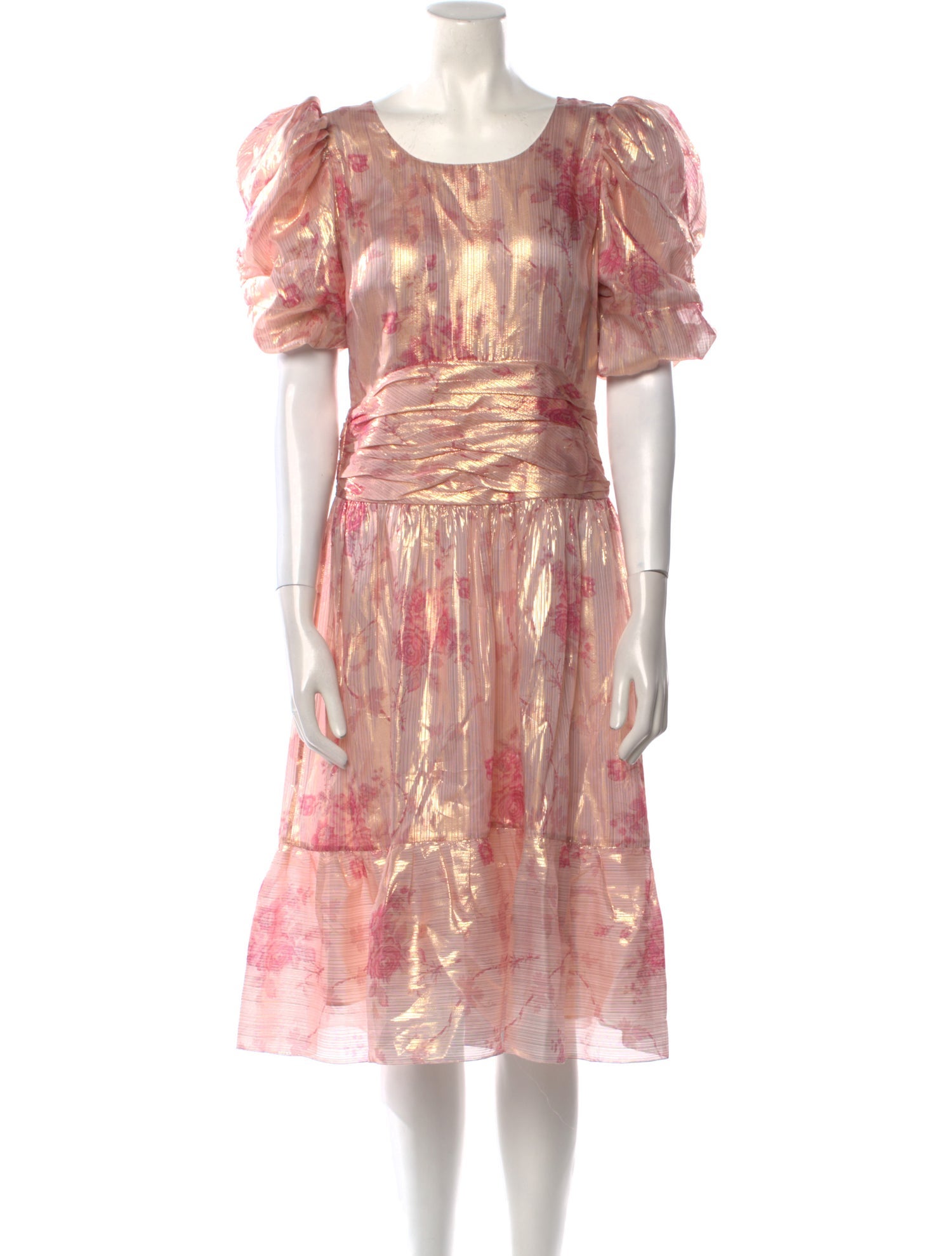 LoveShackFancy Silk Midi Length Dress