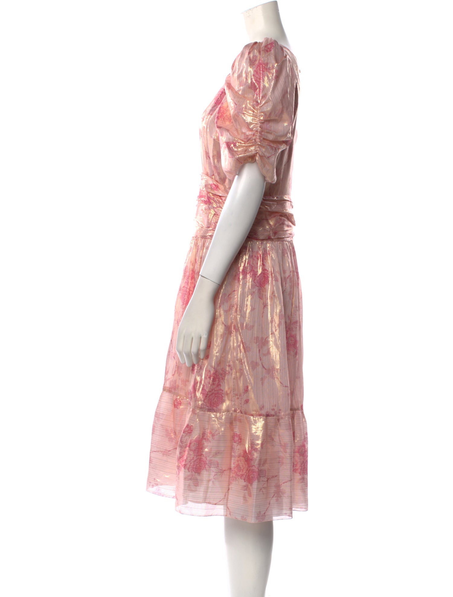 LoveShackFancy Silk Midi Length Dress