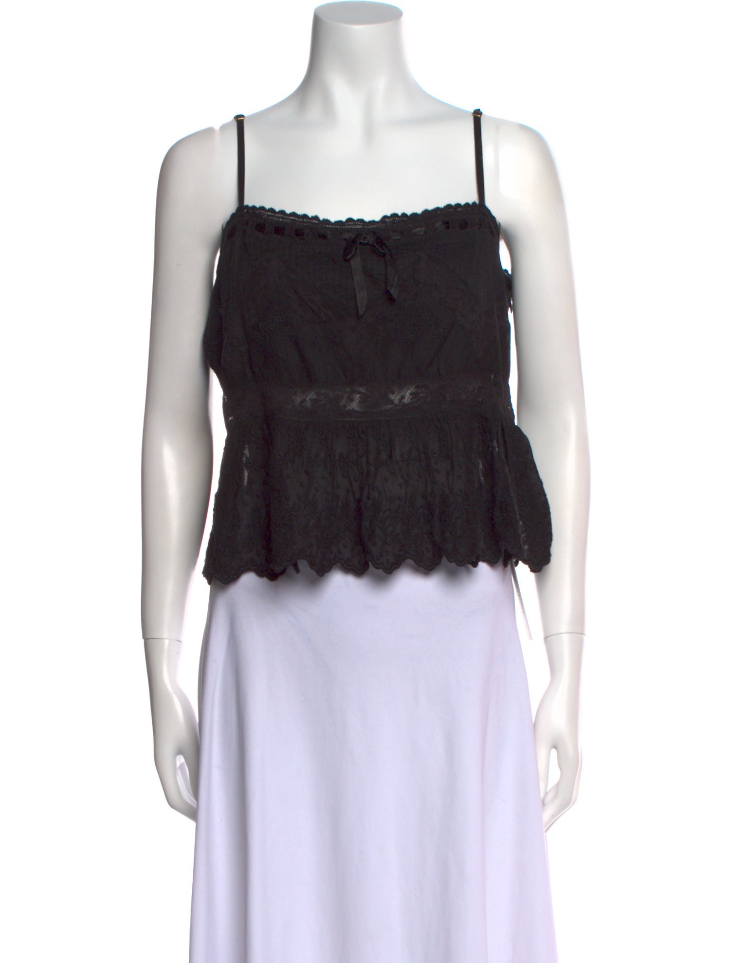 LoveShackFancy Square Neckline Sleeveless Crop Top w/ Tags