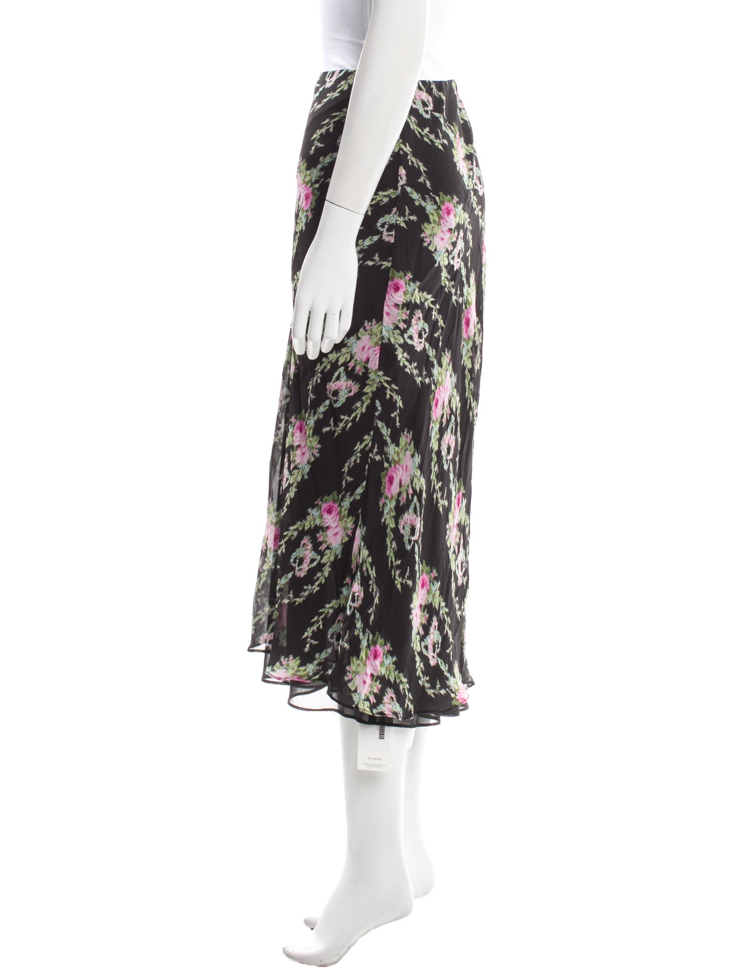 LoveShackFancy Floral Print Midi Length Skirt