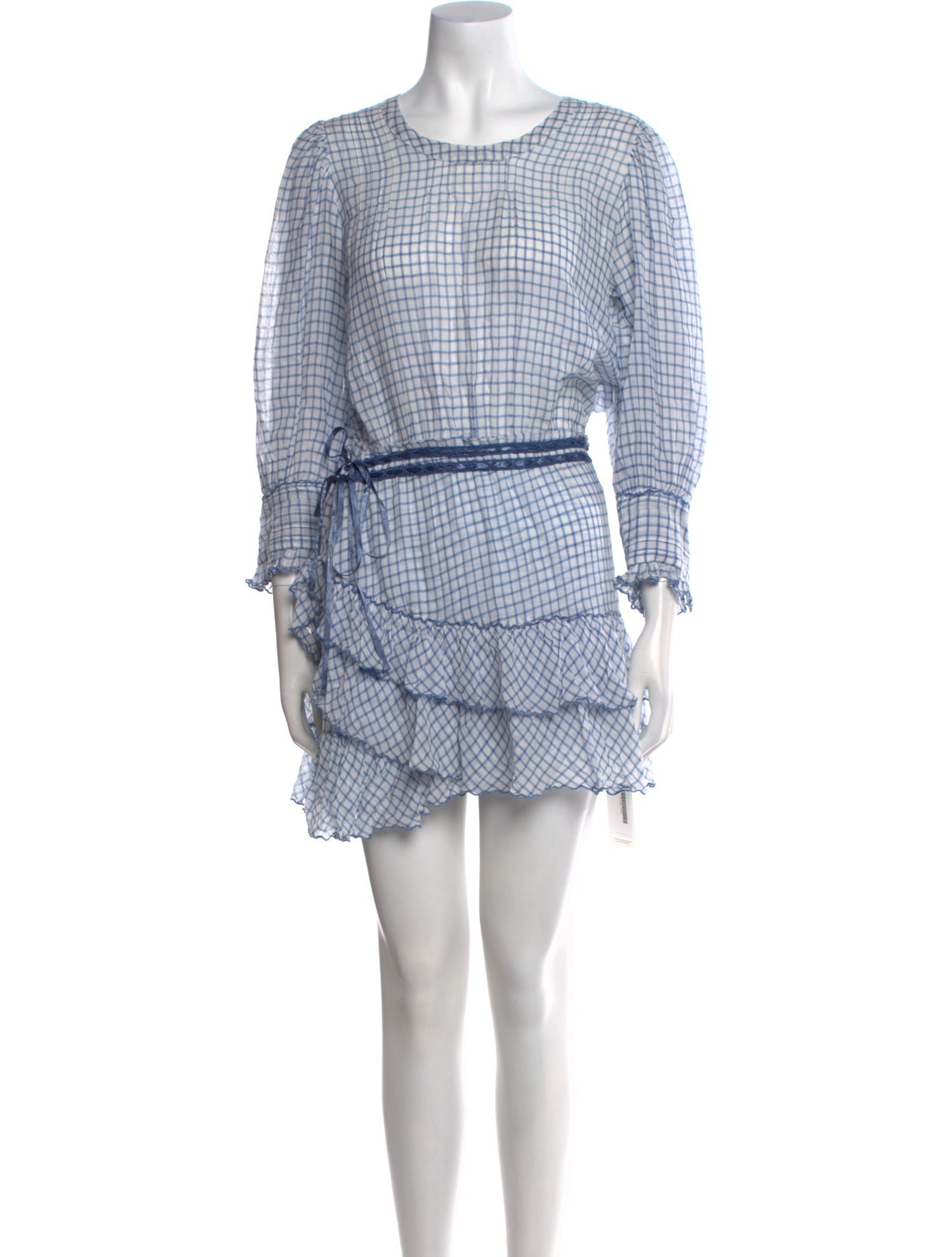 LoveShackFancy Plaid Print Mini Dress