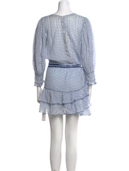 LoveShackFancy Plaid Print Mini Dress