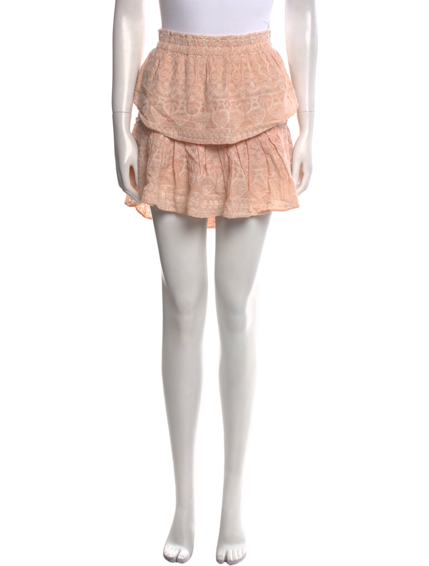 LoveShackFancy Floral Print Mini Skirt