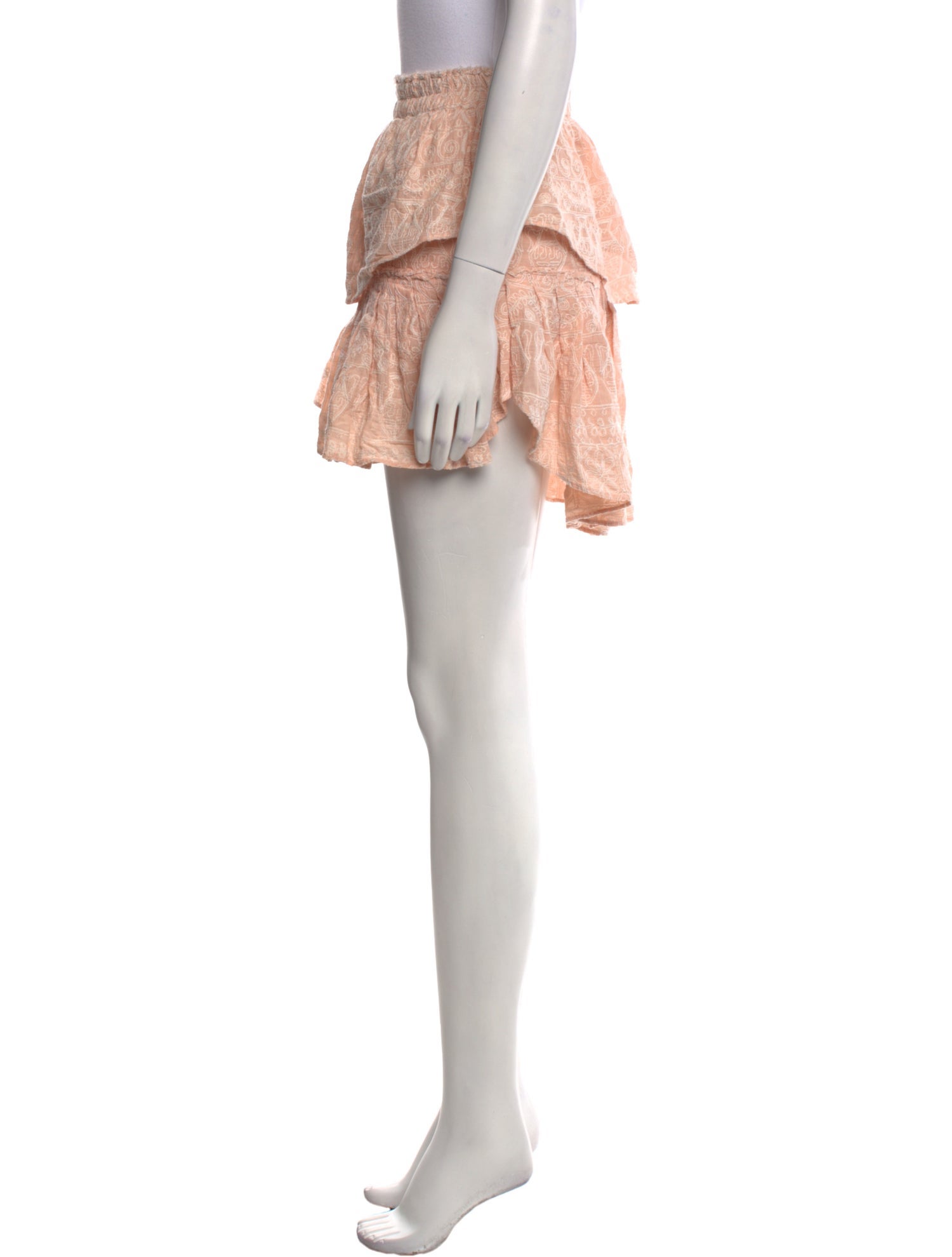 LoveShackFancy Floral Print Mini Skirt