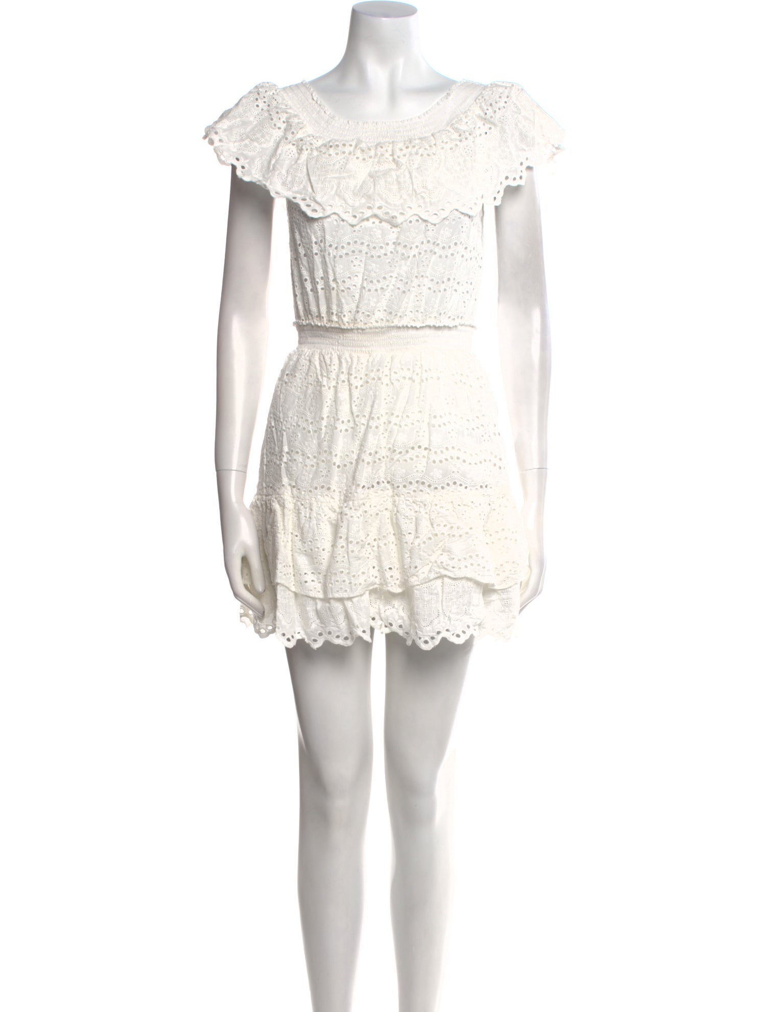 LoveShackFancy Scoop Neck Mini Dress