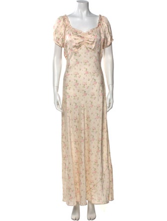 LoveShackFancy Silk Long Dress