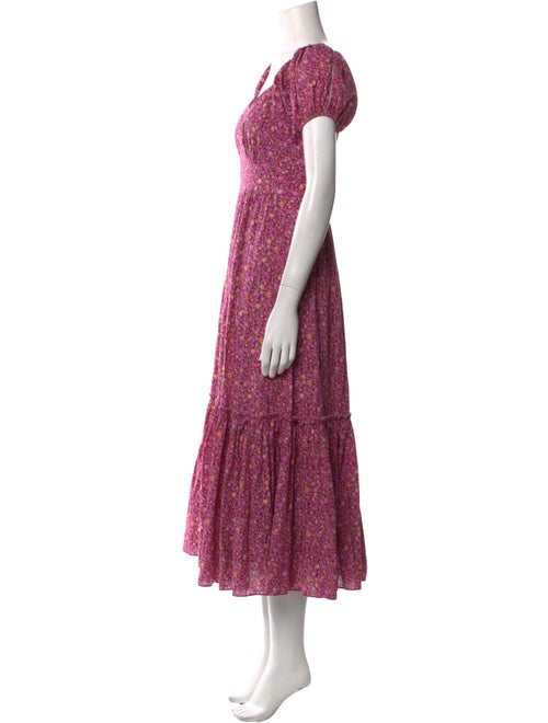 LoveShackFancy Floral Print Long Dress