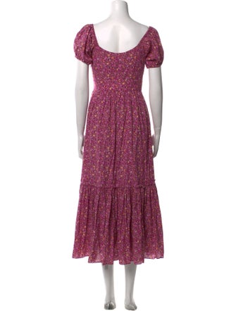 LoveShackFancy Floral Print Long Dress