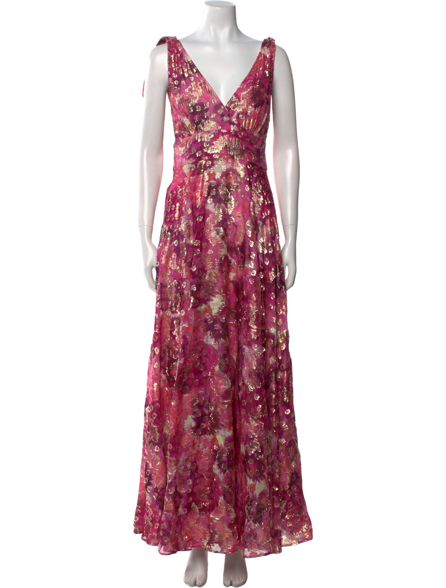 LoveShackFancy Floral Print Long Dress