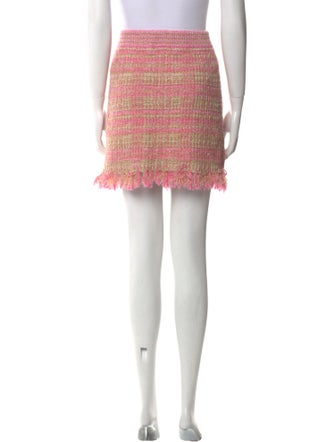 LoveShackFancy Tweed Pattern Mini Skirt