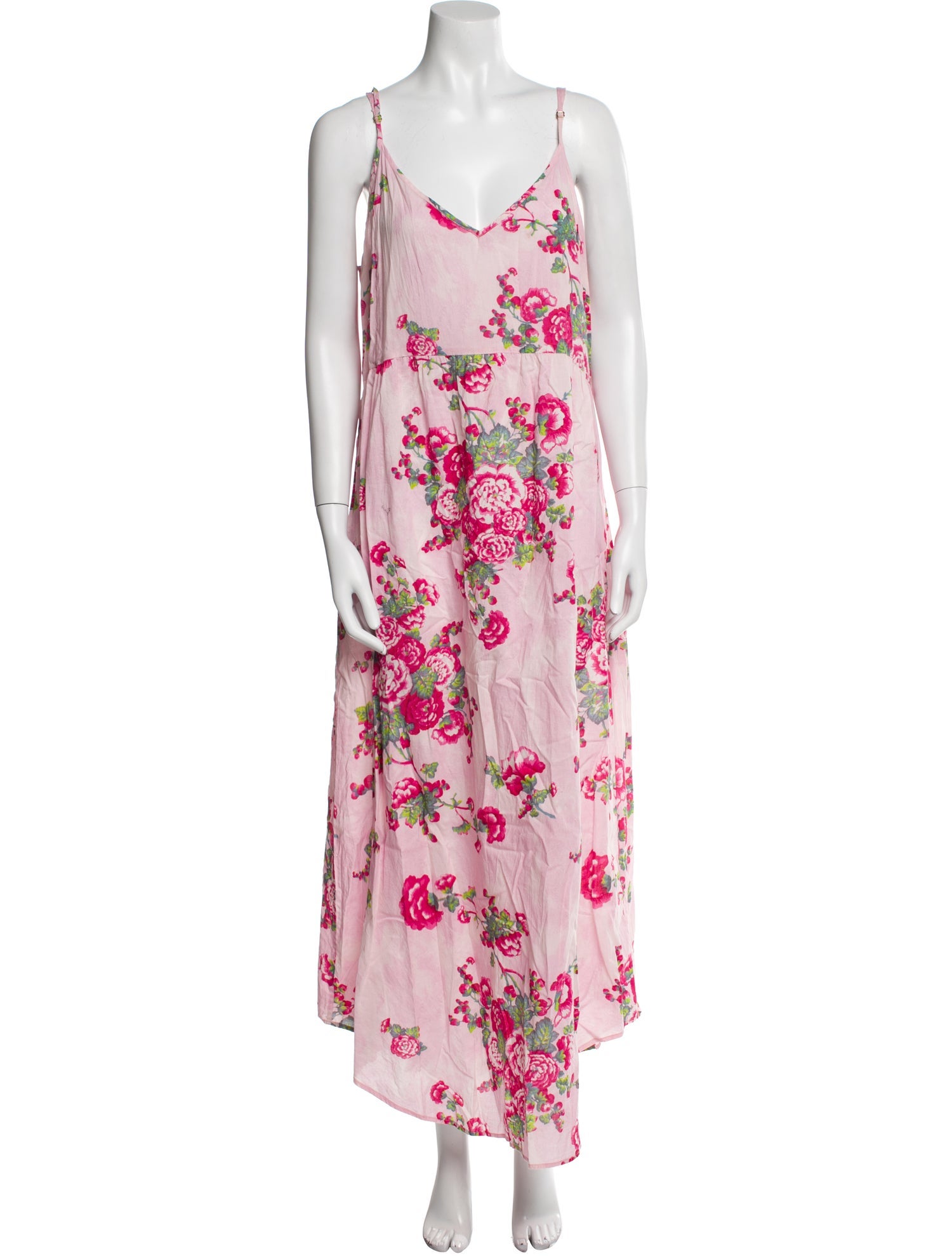 LoveShackFancy Floral Print Long Dress