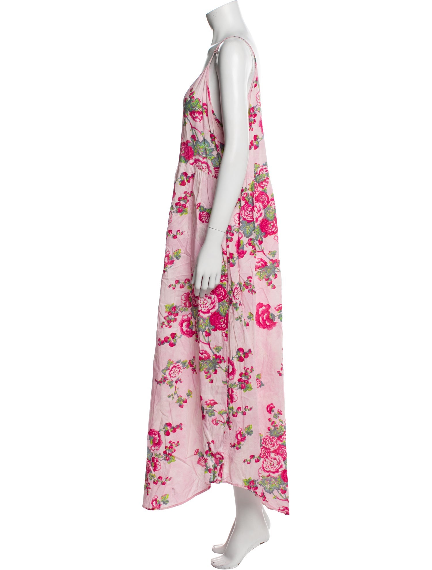 LoveShackFancy Floral Print Long Dress