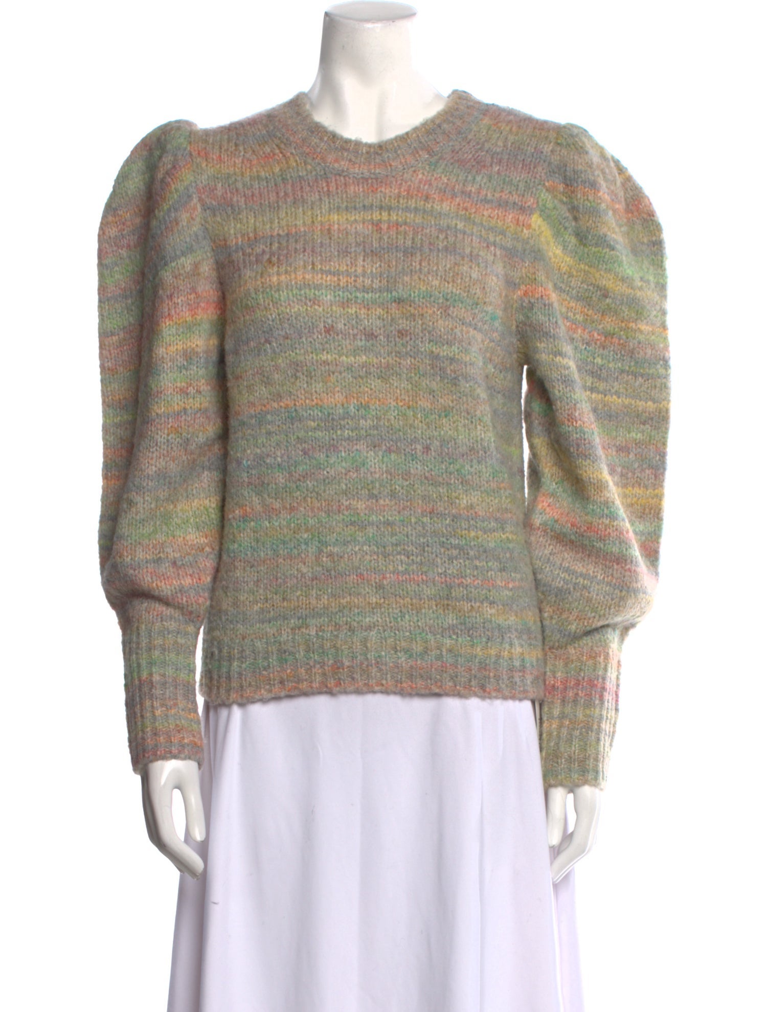 LoveShackFancy Striped Crew Neck Sweater