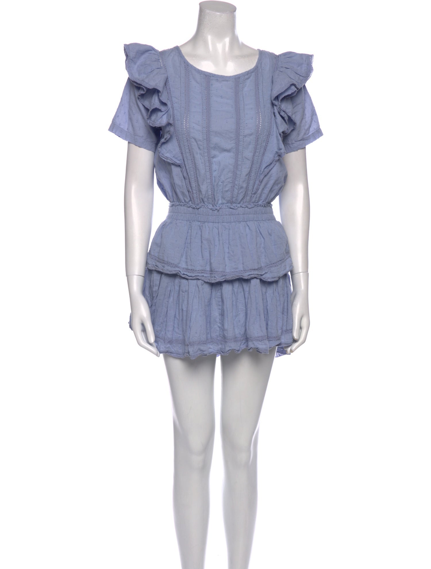 LoveShackFancy Scoop Neck Mini Dress