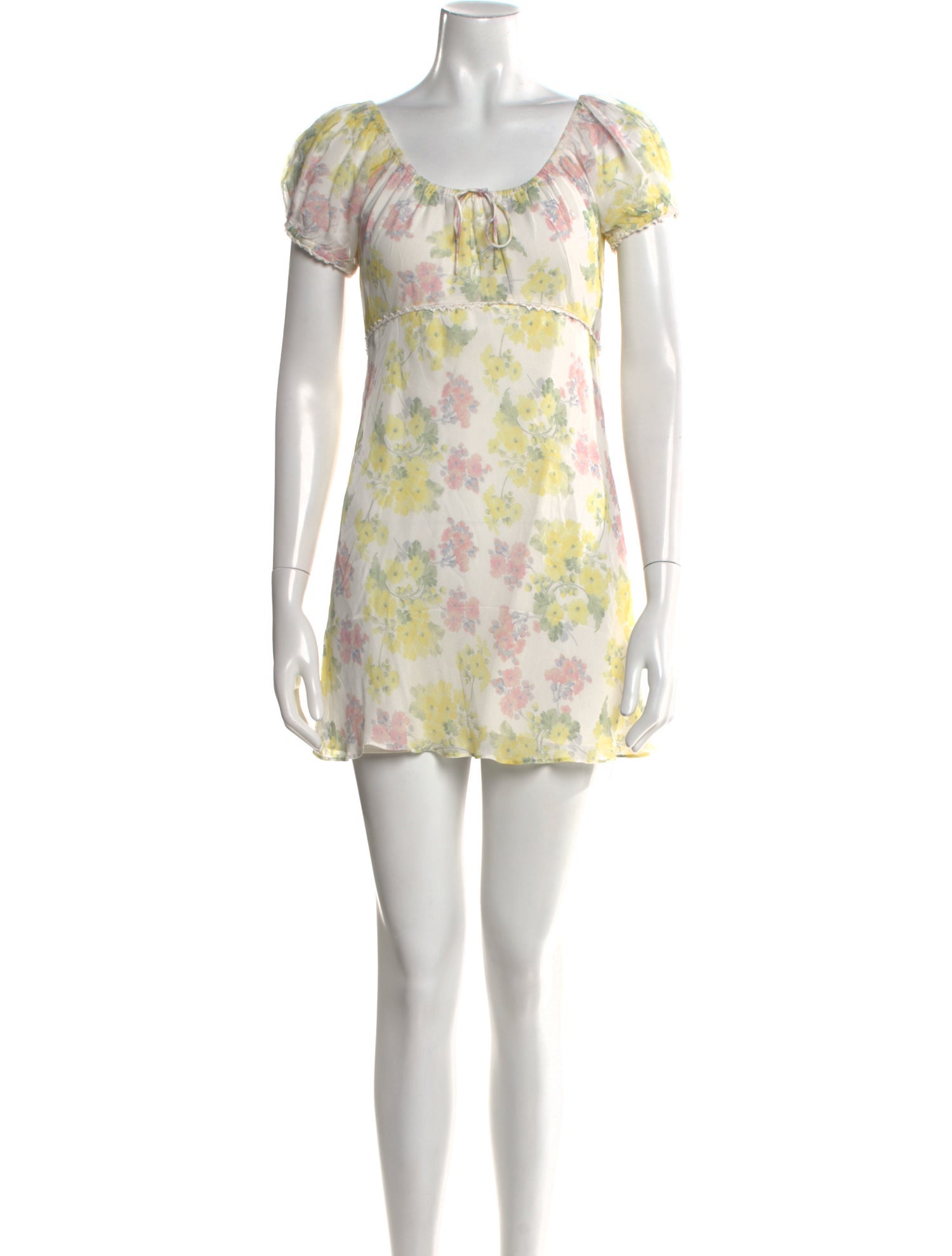 LoveShackFancy Floral Print Mini Dress