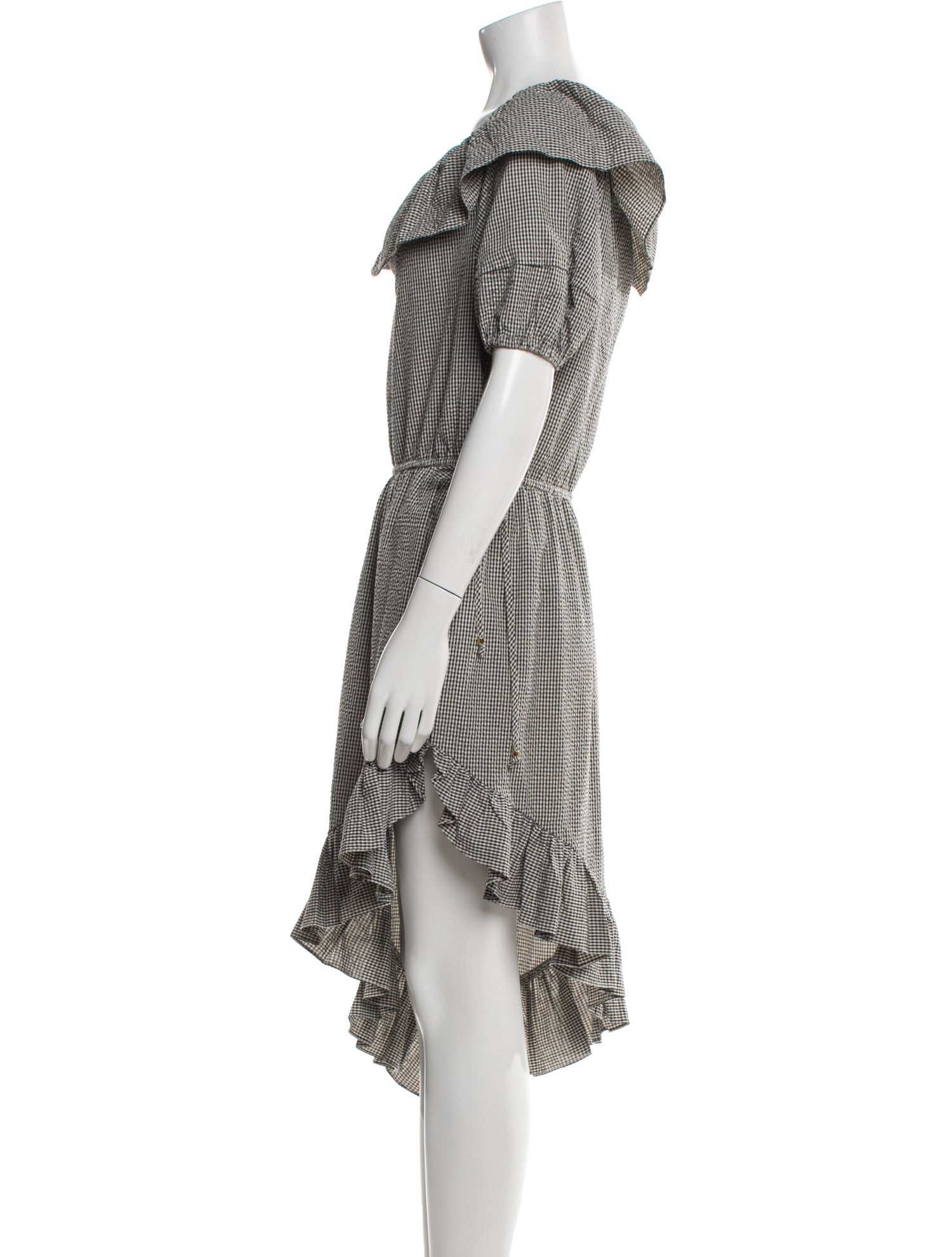 LoveShackFancy Houndstooth Print Midi Length Dress w/ Tags