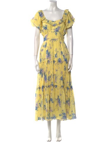 LoveShackFancy Dresses Floral Print Long Dress L