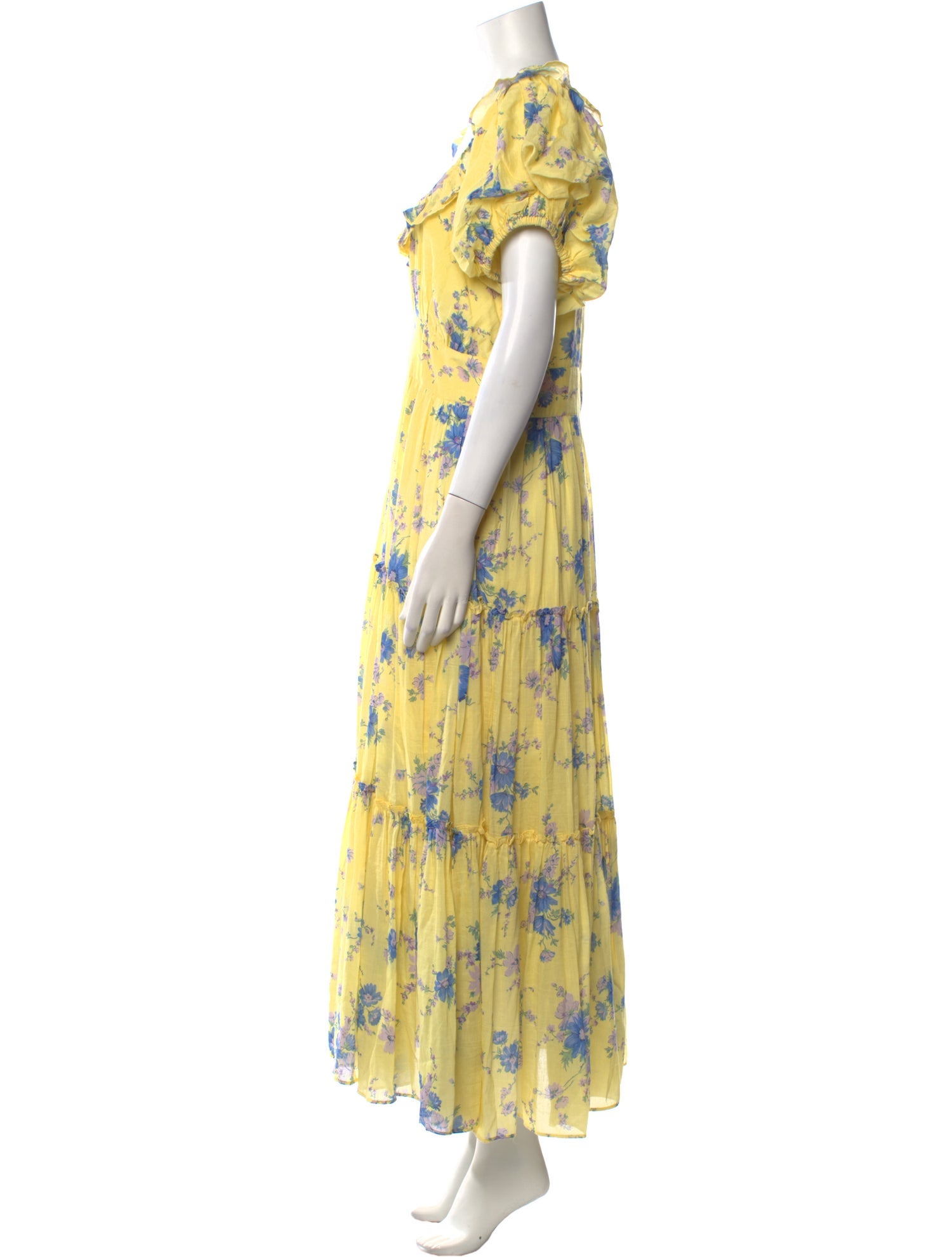 LoveShackFancy Floral Print Long Dress