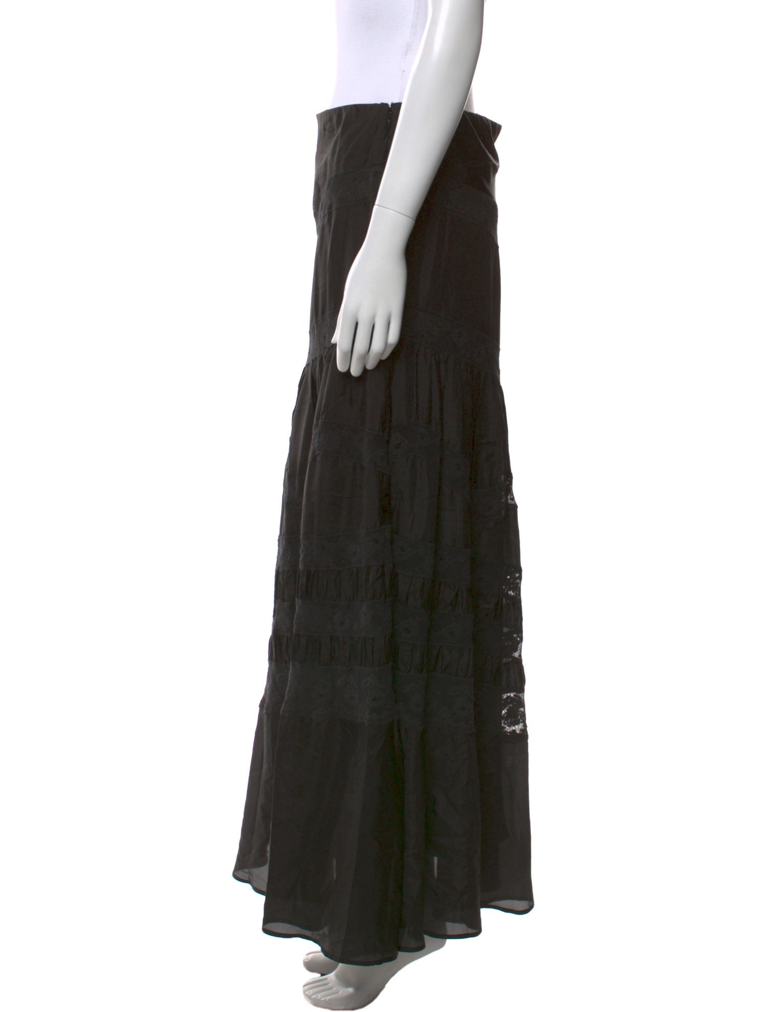 LoveShackFancy Silk Long Skirt