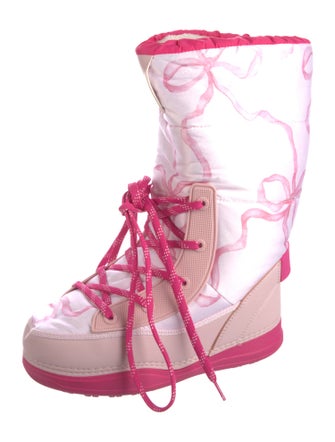 LoveShackFancy Printed Lace-Up Boots