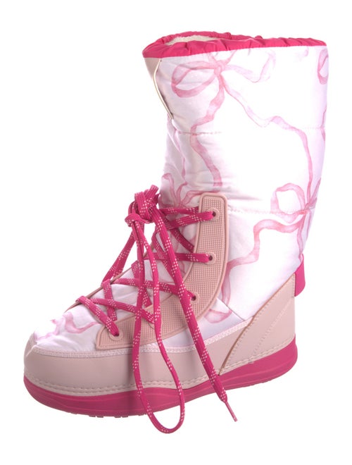 LoveShackFancy Printed Lace-Up Boots