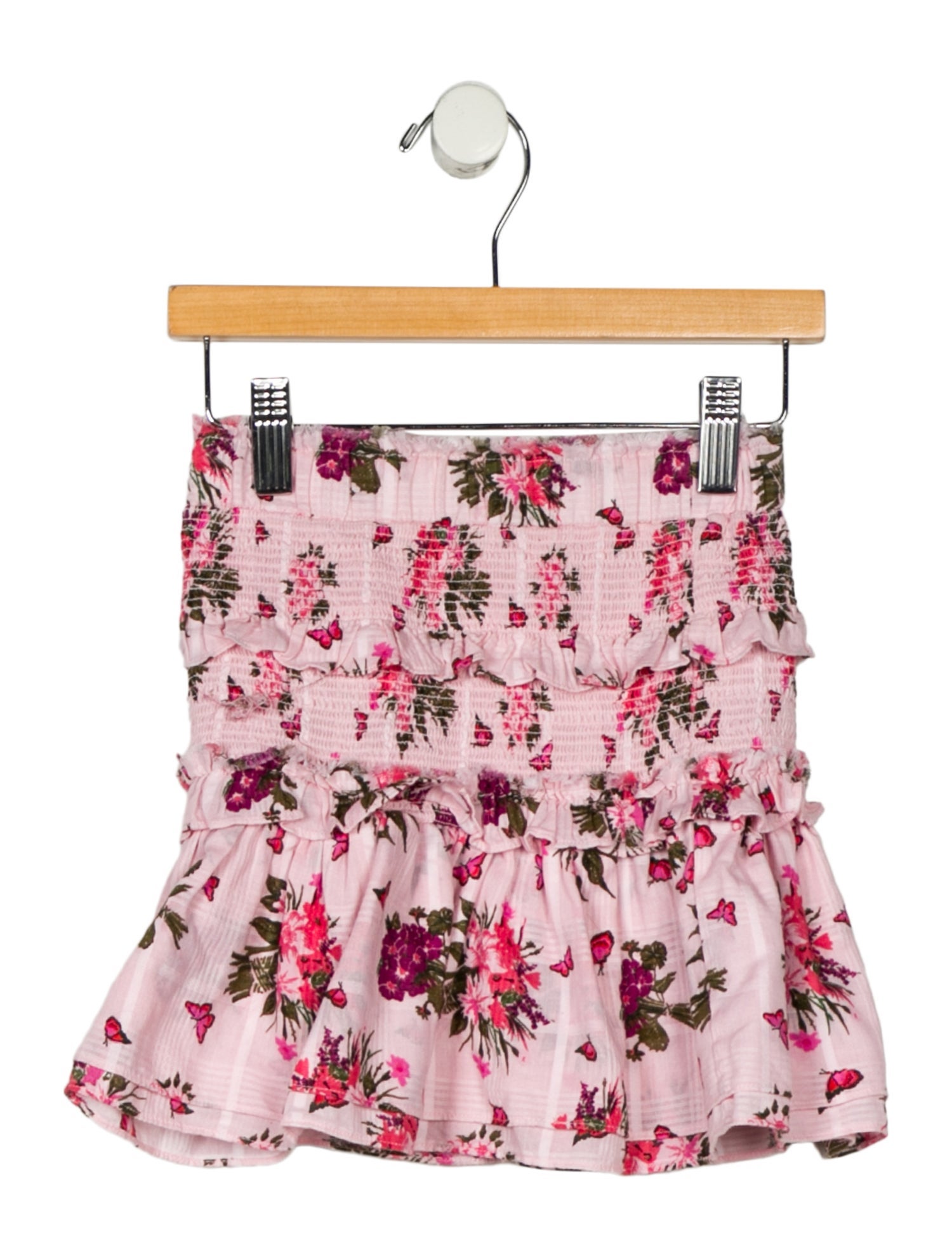 LoveShackFancy LoveShackFancy Girls' Cotton Tiered Skirt