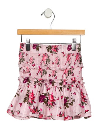 LoveShackFancy LoveShackFancy Girls' Cotton Tiered Skirt
