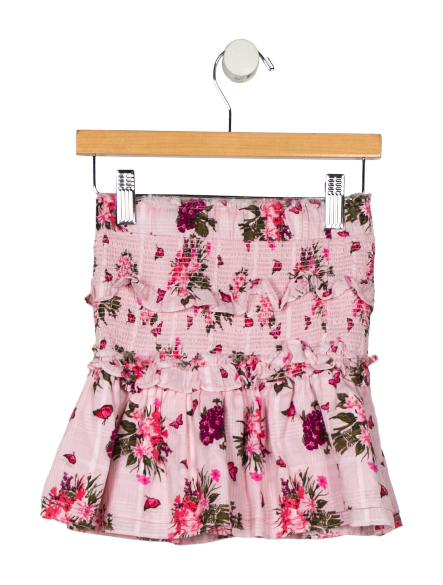 LoveShackFancy LoveShackFancy Girls' Cotton Tiered Skirt