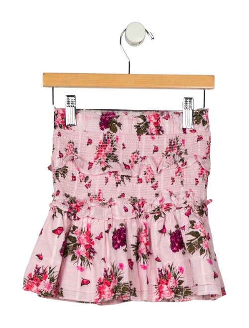 LoveShackFancy LoveShackFancy Girls' Cotton Tiered Skirt