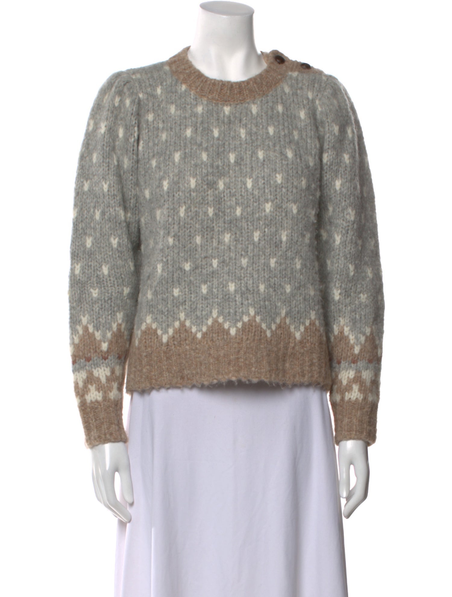 LoveShackFancy Alpaca Printed Sweater