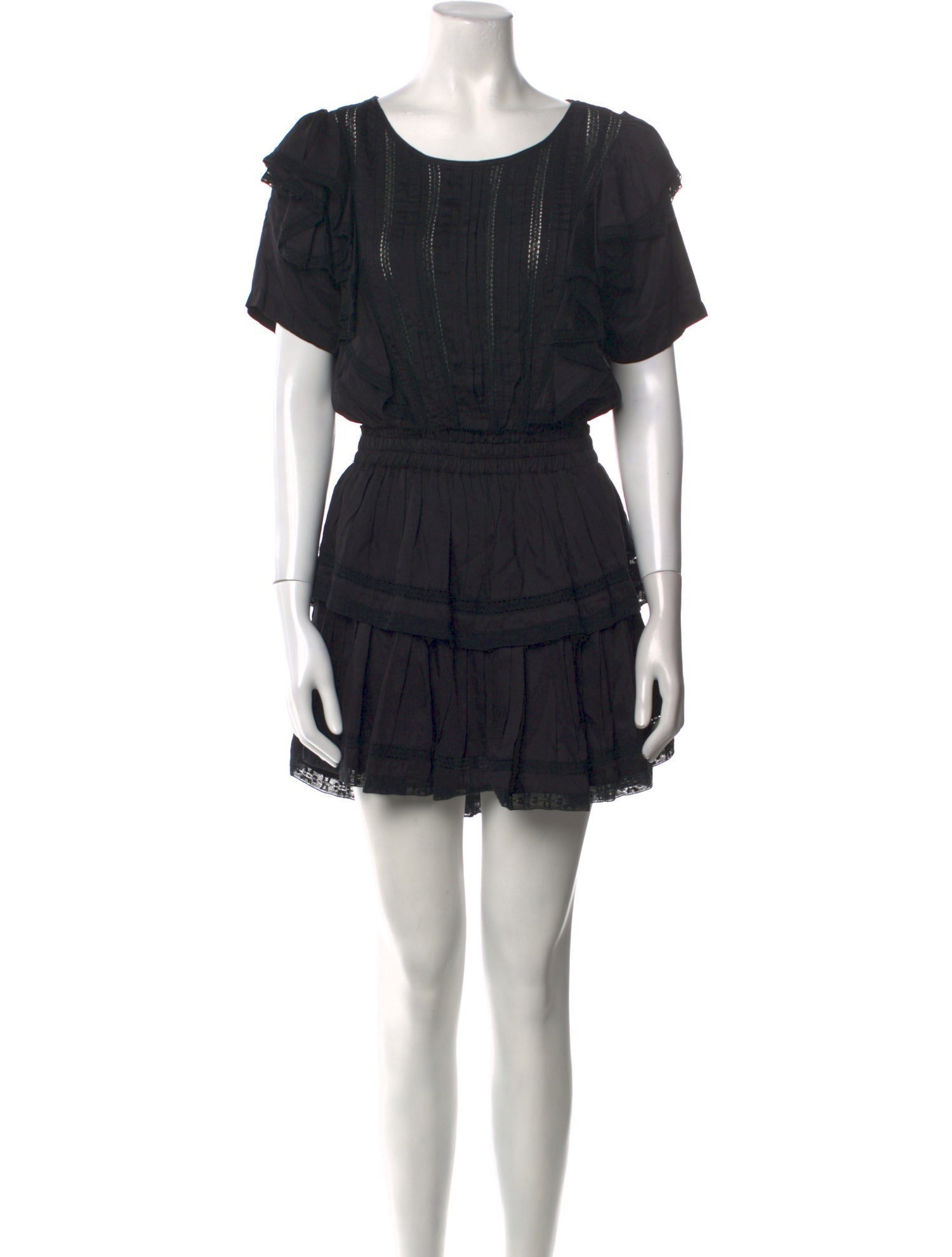 LoveShackFancy Scoop Neck Mini Dress