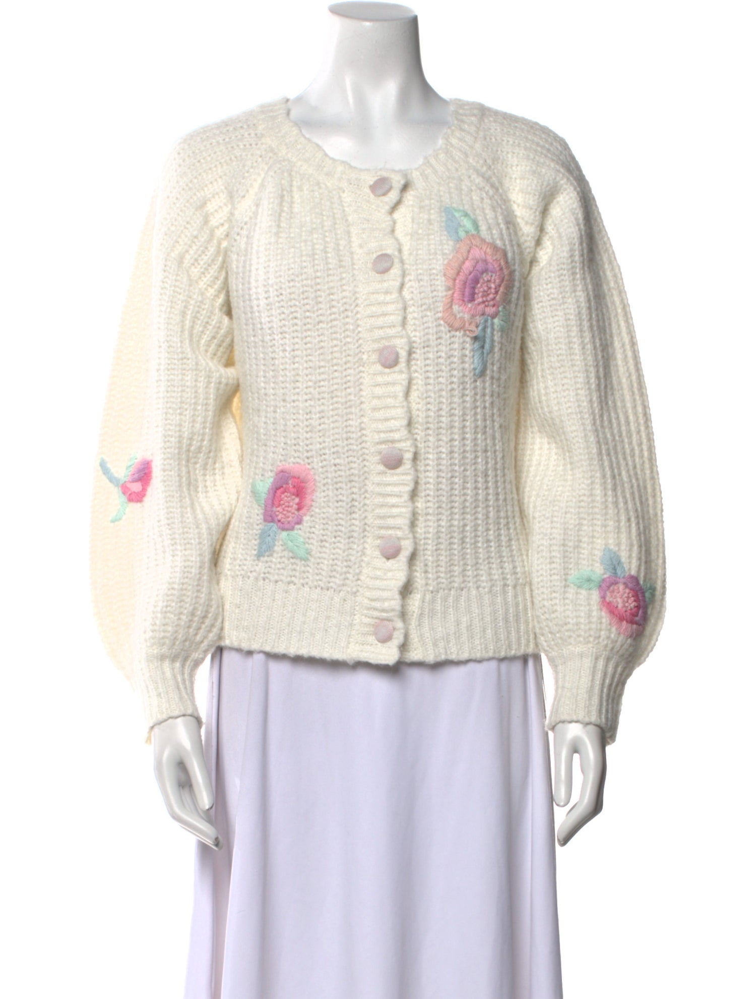 LoveShackFancy Printed Crew Neck Sweater