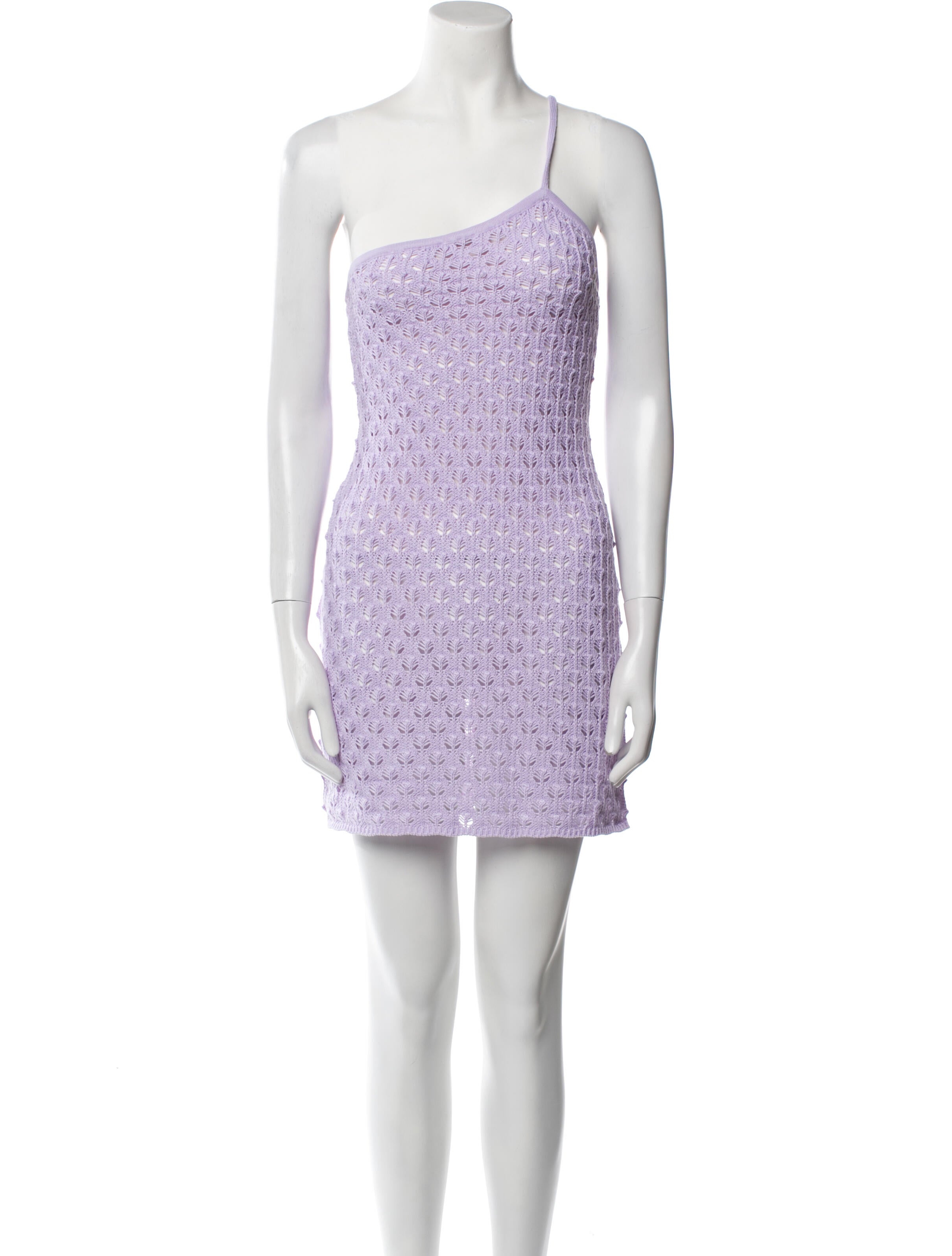 LoveShackFancy One-Shoulder Mini Dress