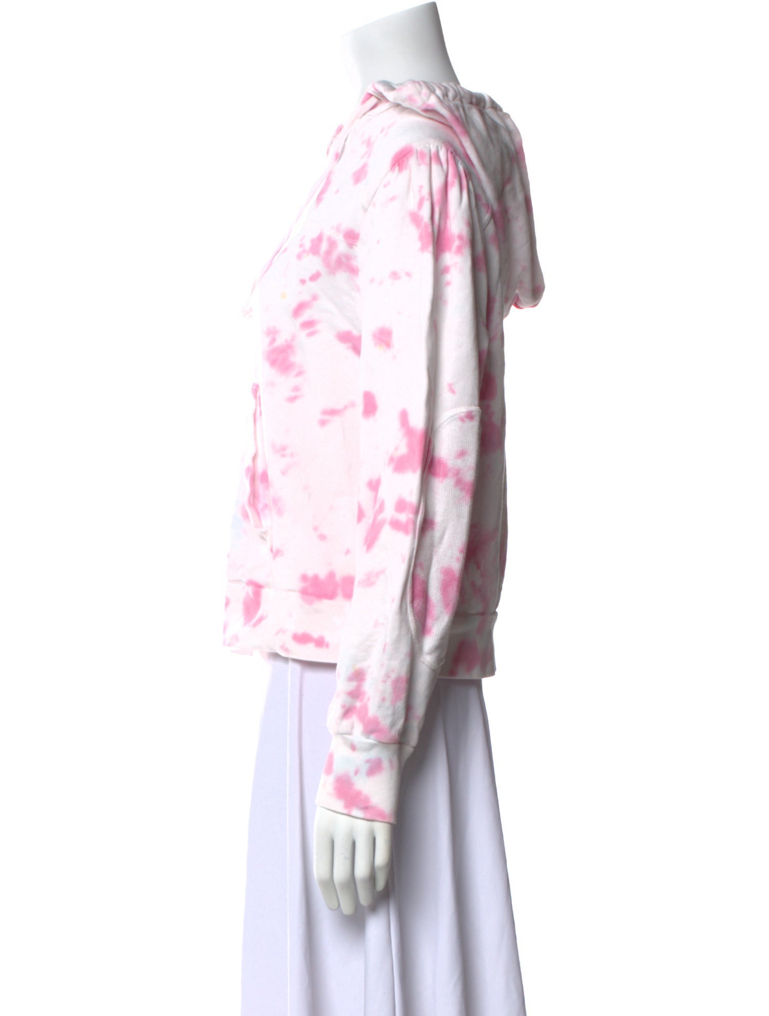 LoveShackFancy Floral Print V-Neck Sweatshirt