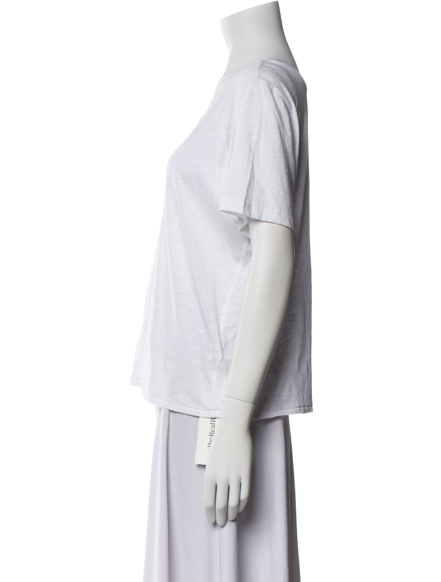 LoveShackFancy Scoop Neck Short Sleeve T-Shirt