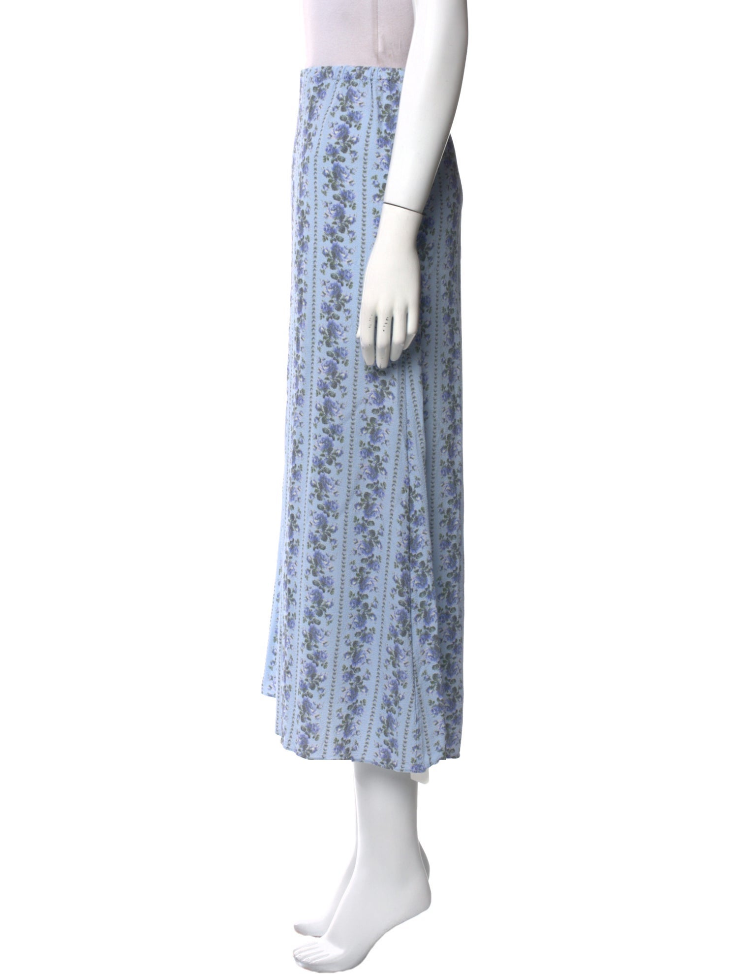 LoveShackFancy Floral Print Midi Length Skirt