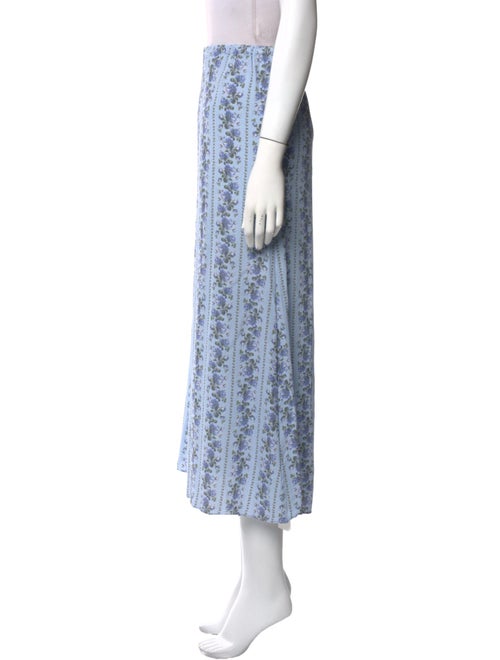 LoveShackFancy Floral Print Midi Length Skirt