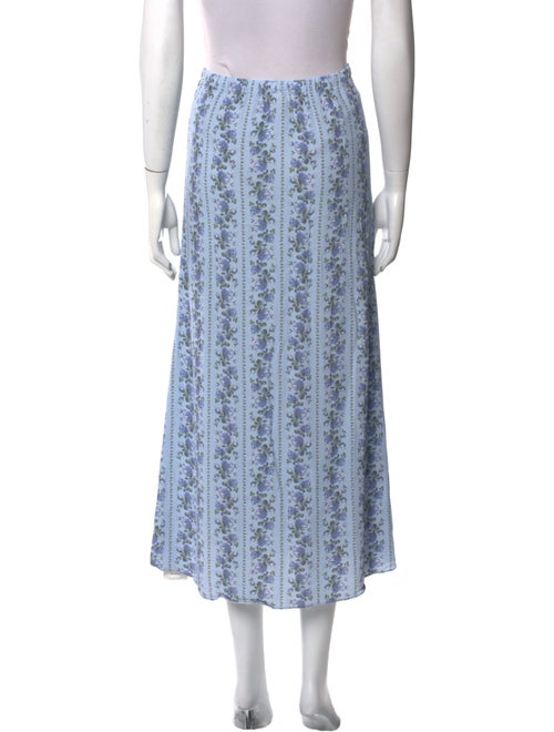 LoveShackFancy Floral Print Midi Length Skirt