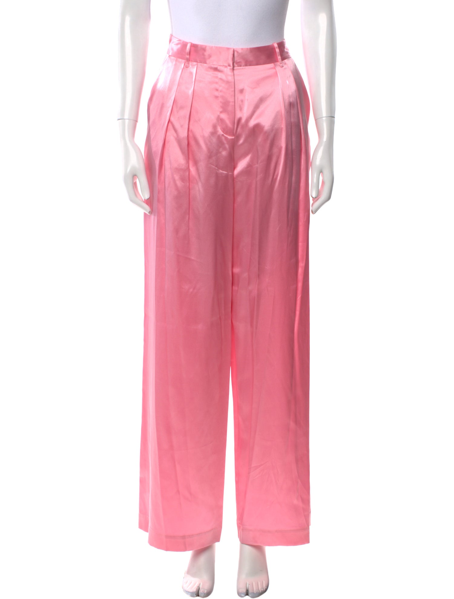LoveShackFancy Silk Wide Leg Pants