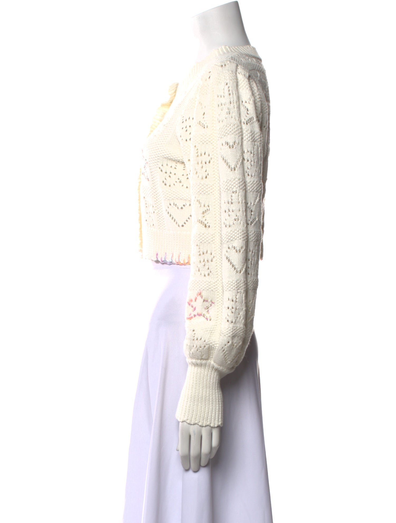 LoveShackFancy Printed Crew Neck Sweater