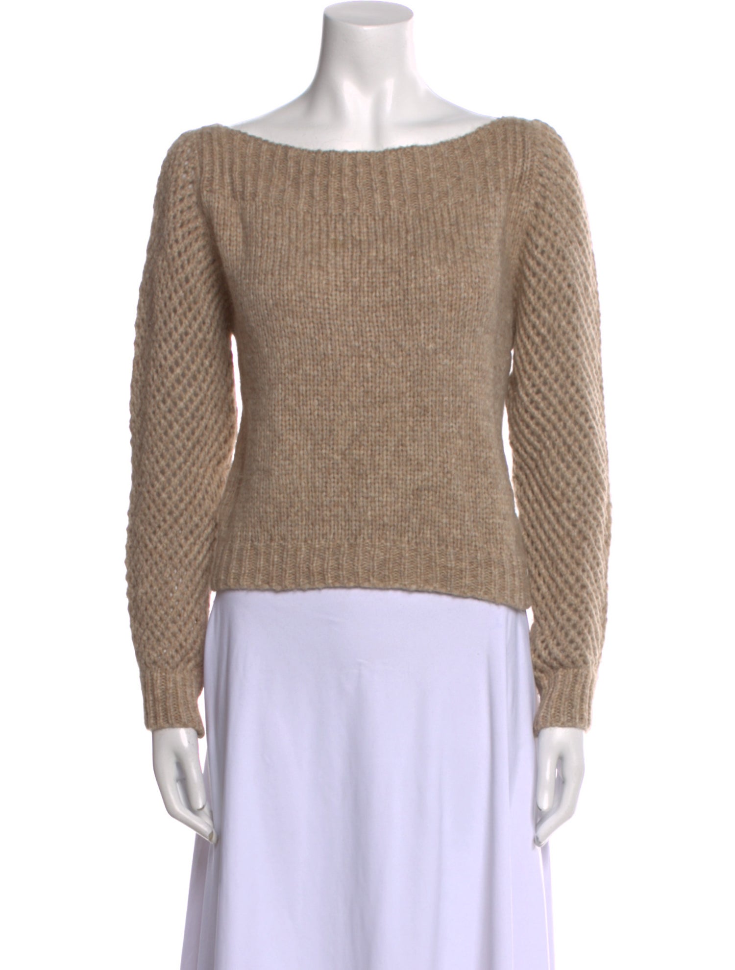 LoveShackFancy Alpaca Bateau Neckline Sweater