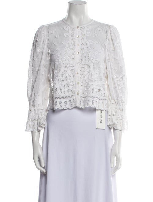 LoveShackFancy Tweed Pattern Evening Jacket