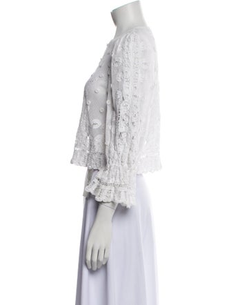 LoveShackFancy Tweed Pattern Evening Jacket