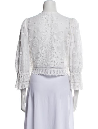 LoveShackFancy Tweed Pattern Evening Jacket