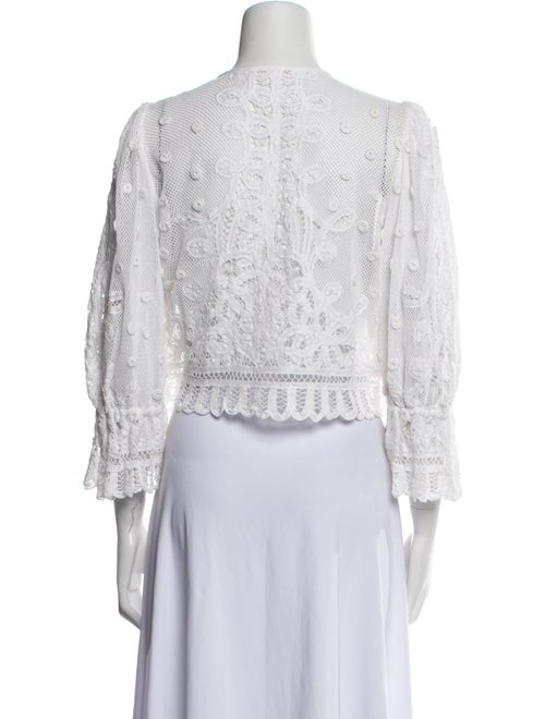 LoveShackFancy Tweed Pattern Evening Jacket